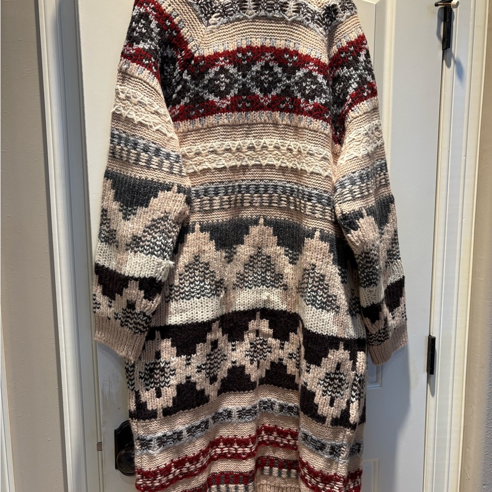 Sundance Multicolor Patterned Sweater Coat - Picture 3 of 9